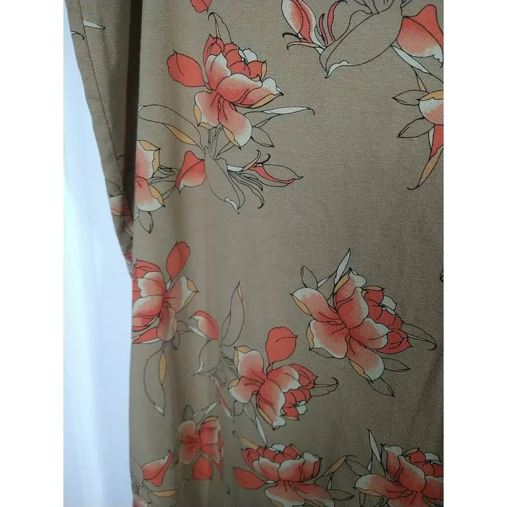 J. Jill Tan Floral Midi Skirt - Picture 3 of 8